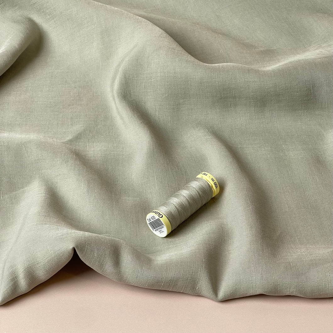 Lush Sand Light Viscose Linen Crepe Dress Fabric