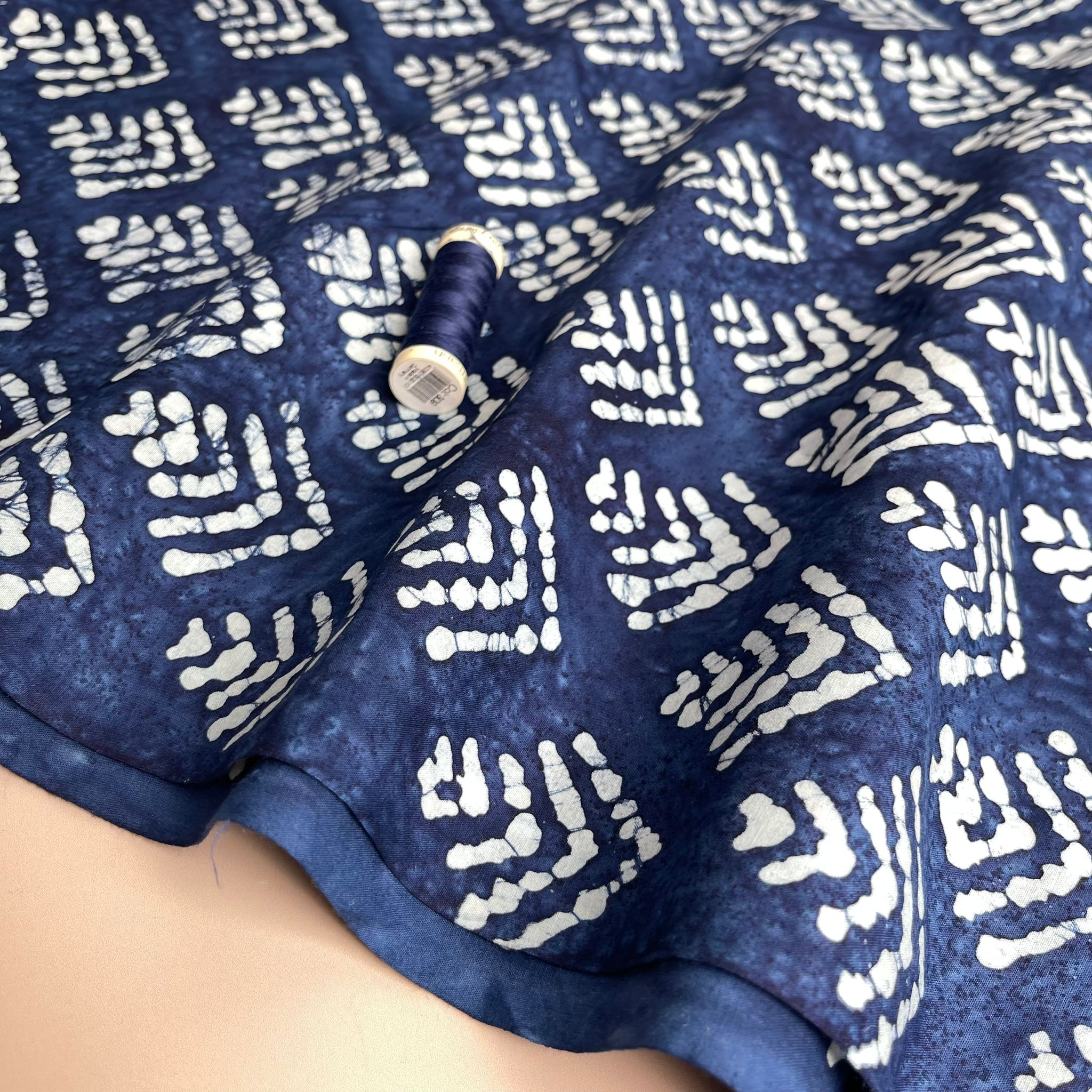 Batik Indigo Diamond Cotton Fabric