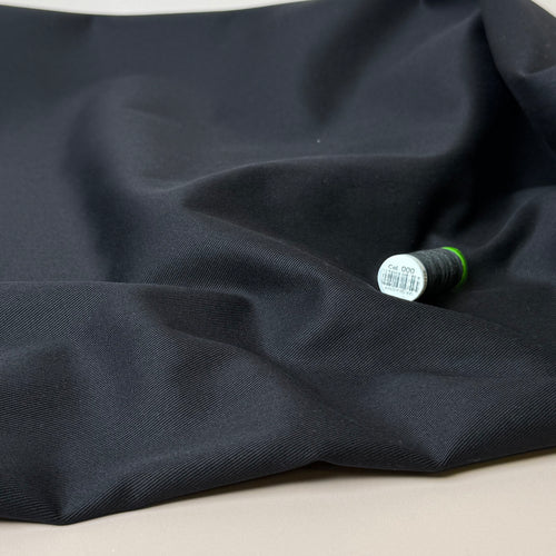 Black Cotton Gabardine Twill Fabric