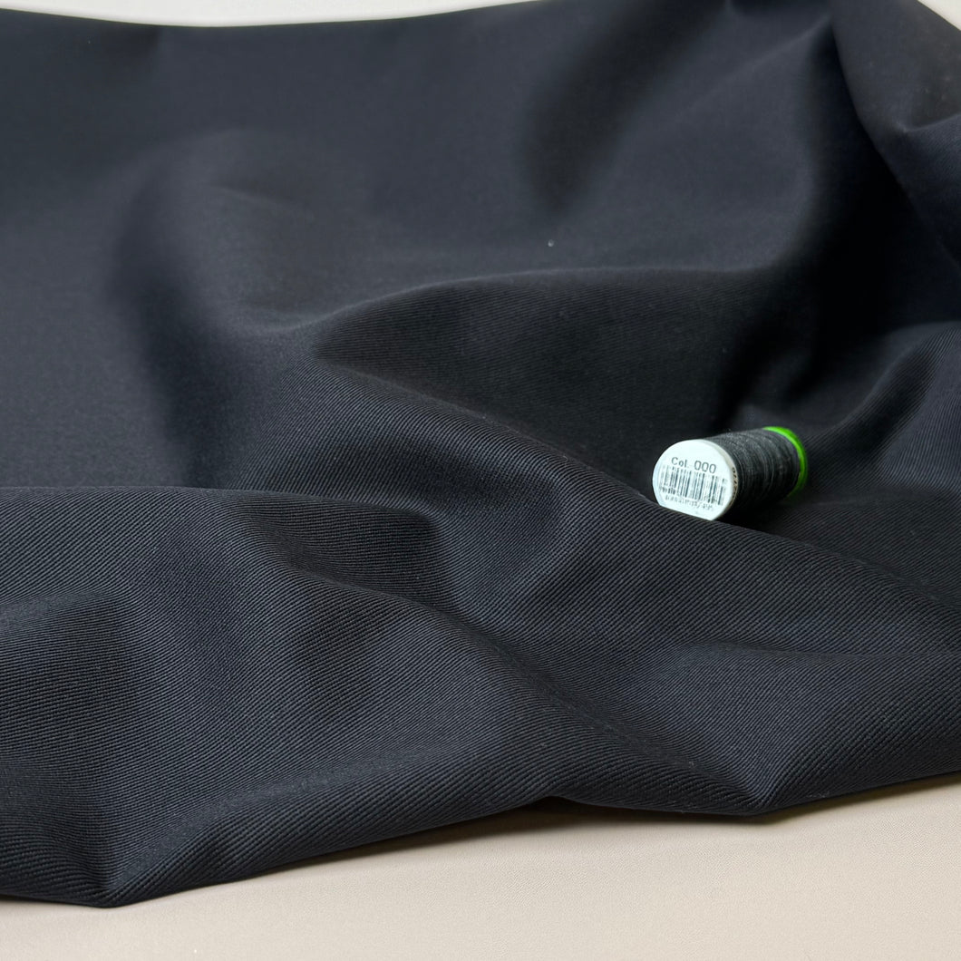 Black Cotton Gabardine Twill Fabric