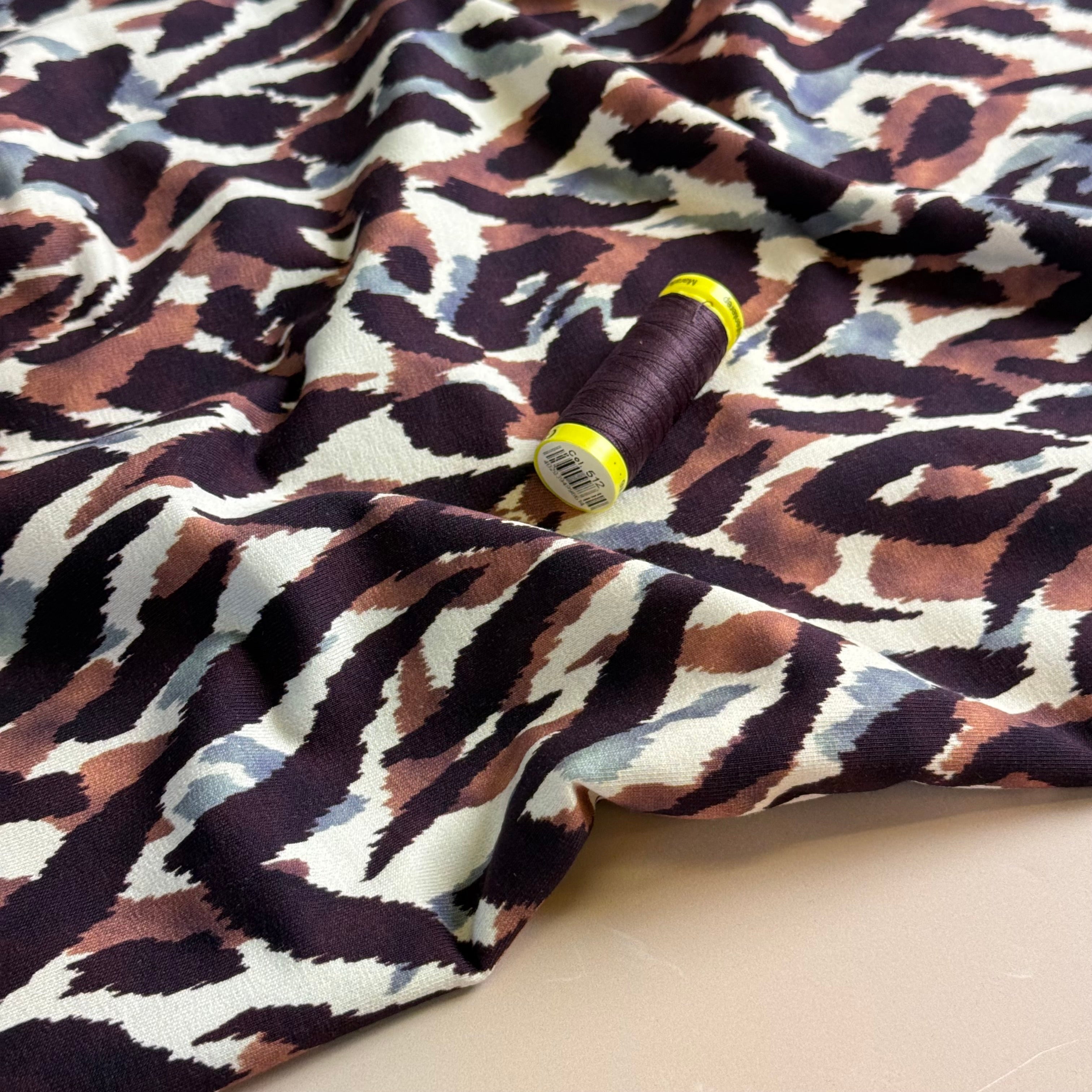 Painterly Wildwood Cotton French Terry