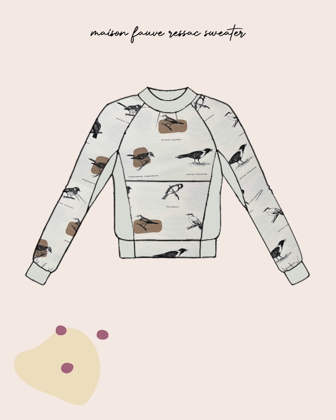 Sewing Kit - RESSAC Sweater WITH pattern - Multiple Colour & Print Options