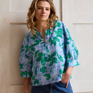 Atelier Jupe - Soft Checked Textured Viscose