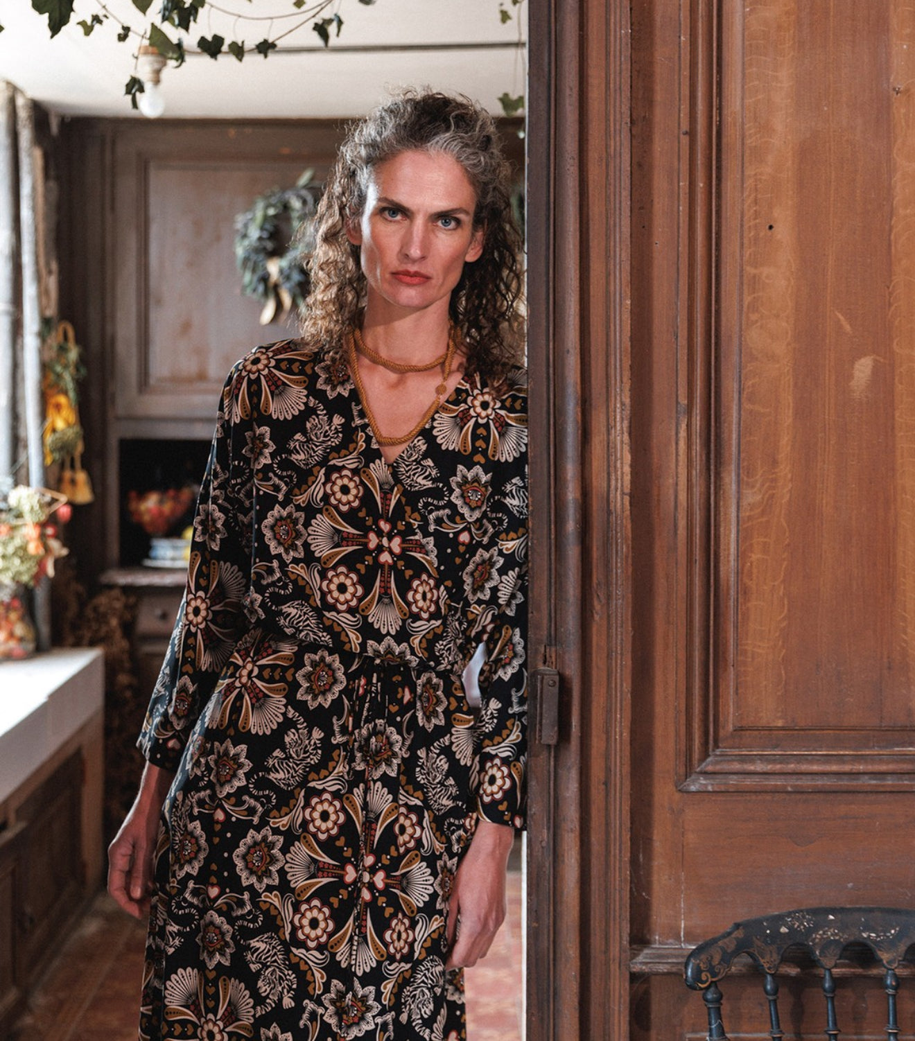 Sewing Kit - Amourette Wrap Dress in Sacred Tiger Viscose