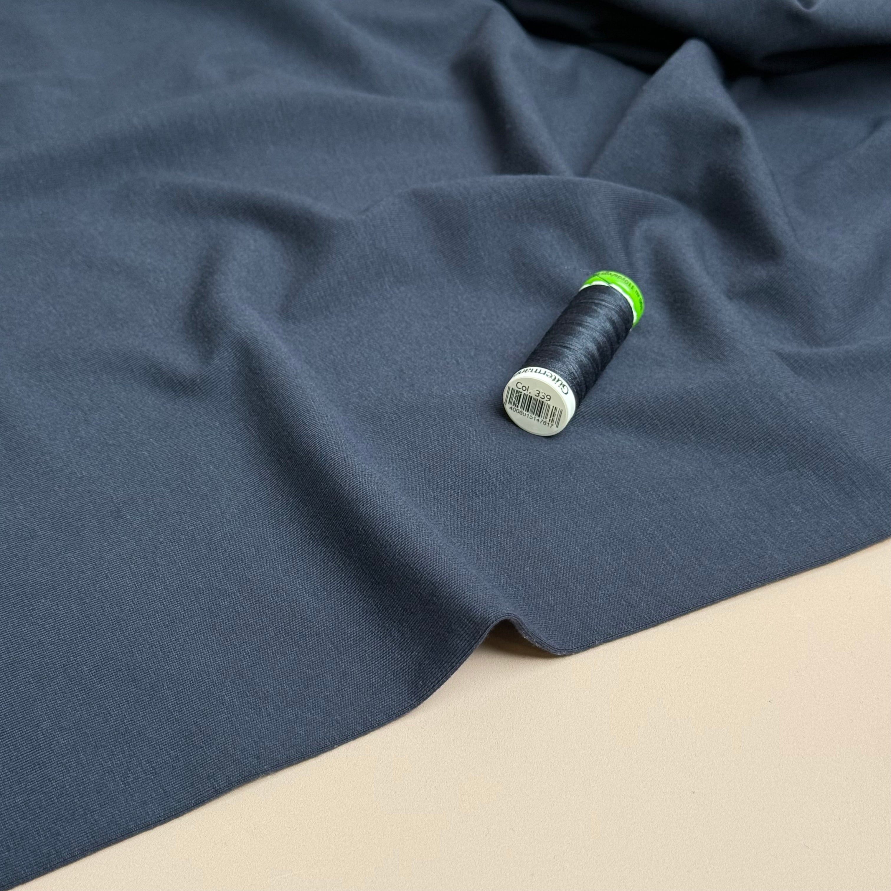 Essential Chic Navy Cotton Jersey Fabric