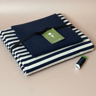Colour Bundles - Navy Stripe Cotton French Terry & Ribbing