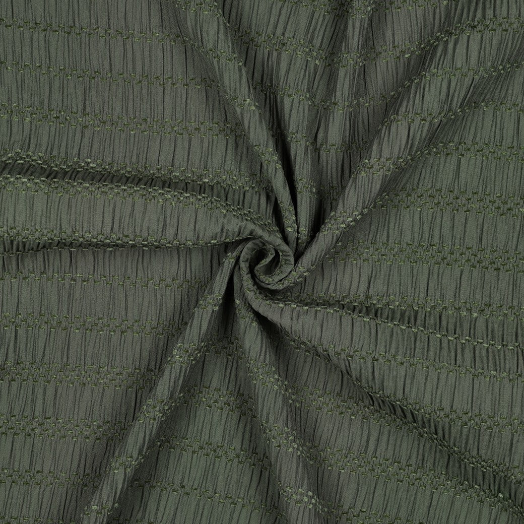 Chenille Jacquard Fabric in Army Green