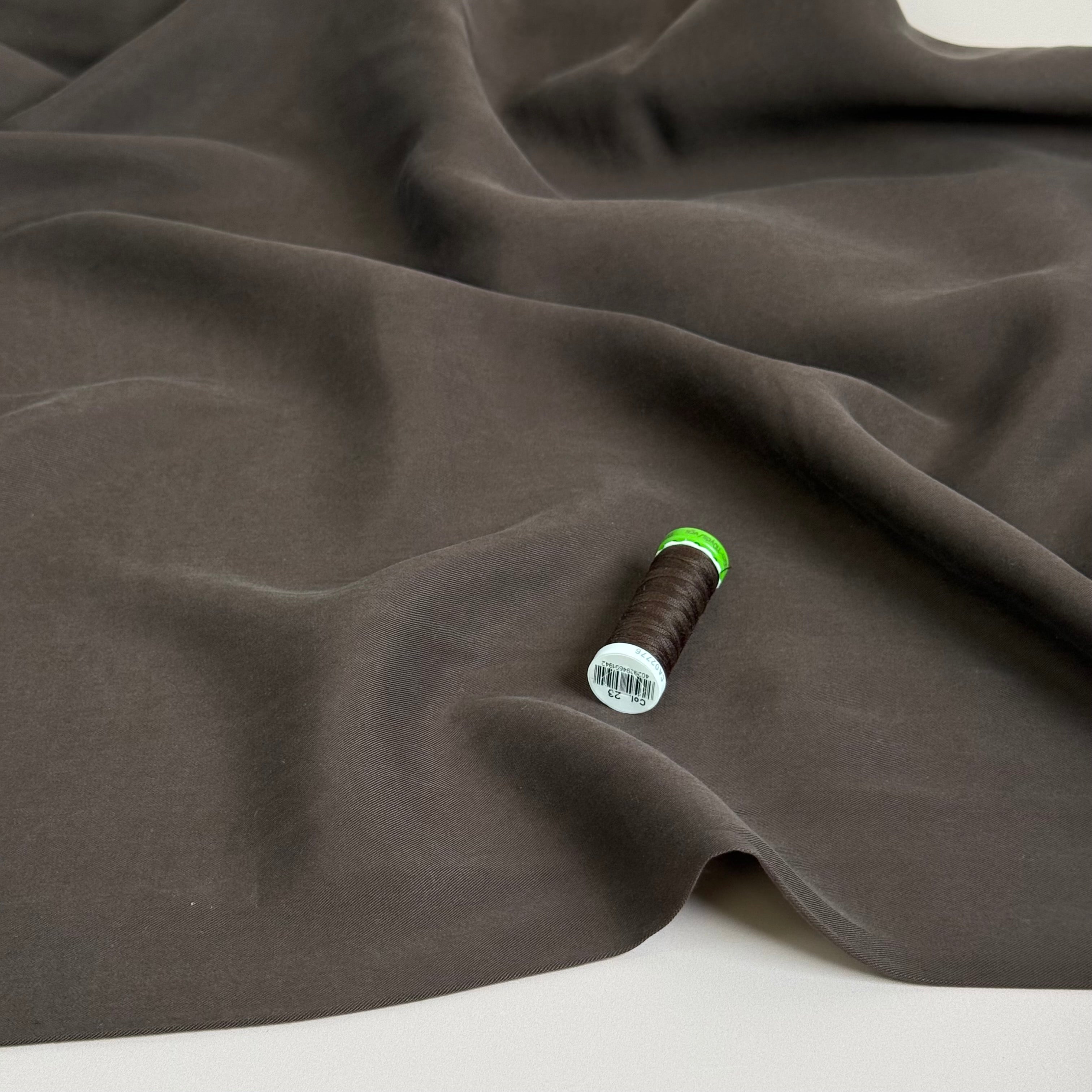 Lush in Brown TENCEL™ Lyocell Sandwashed Twill