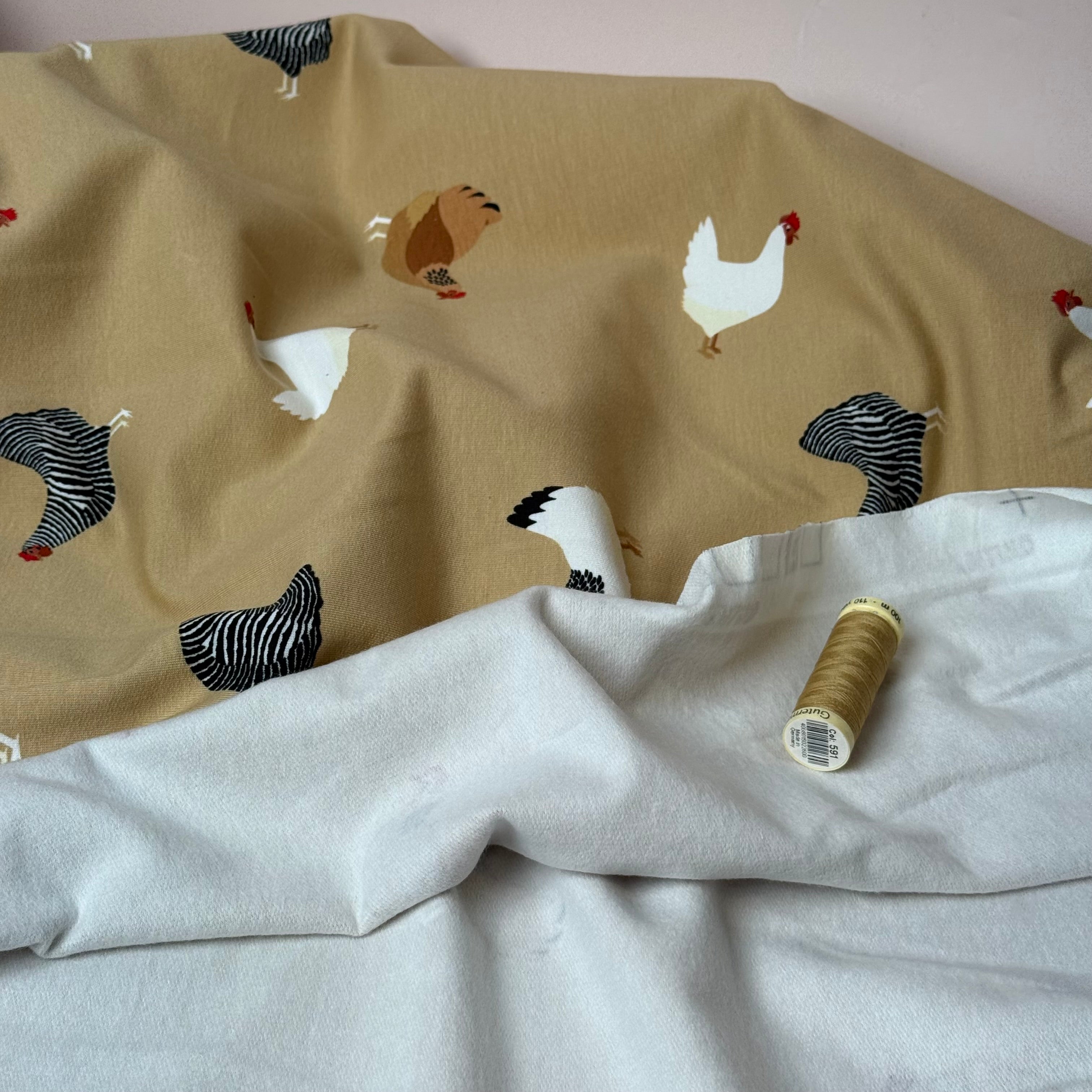 Chicken Soft Cotton French Terry Fabric
