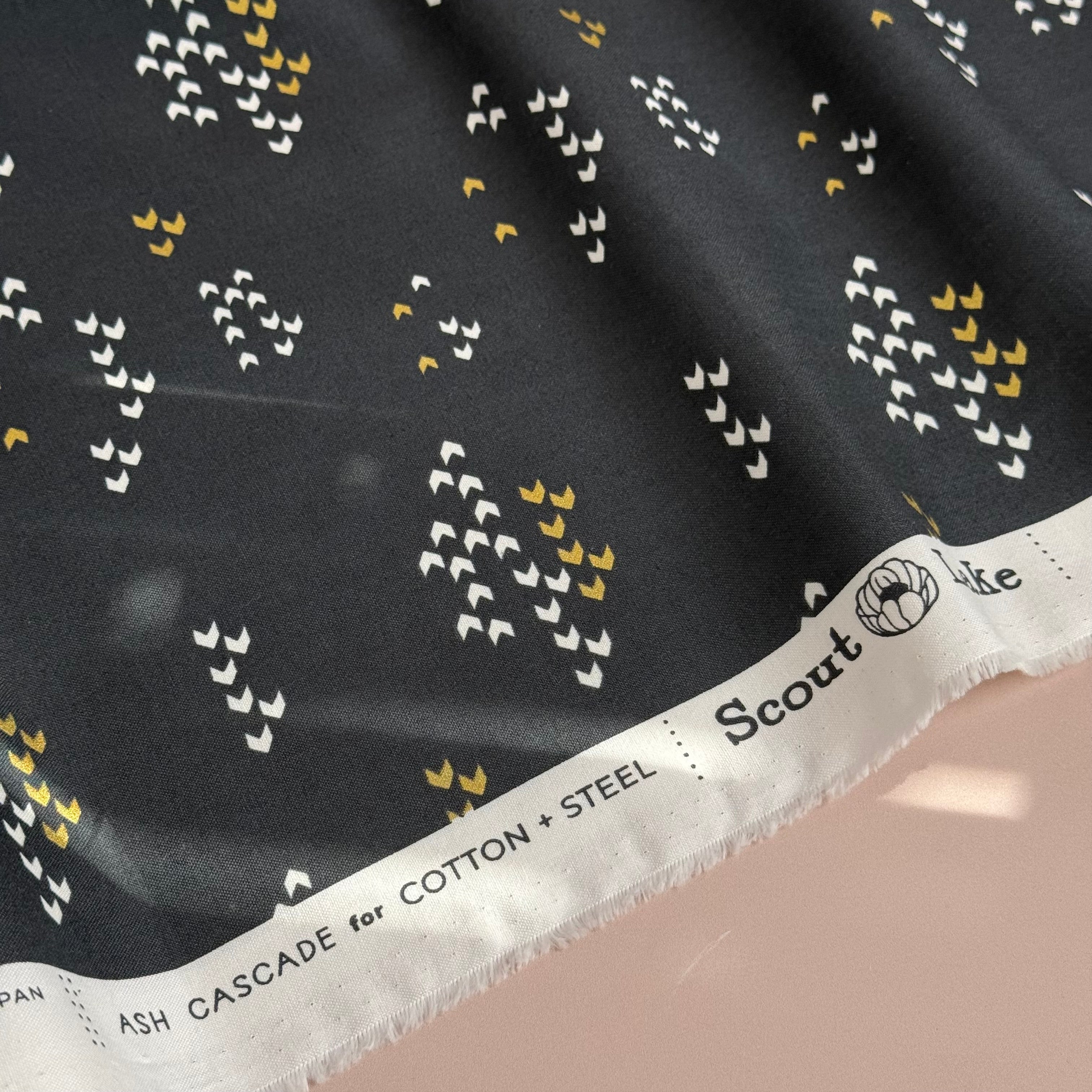 Cotton and Steel - Reflection Pitch Japanese Metallic Cotton Fabric