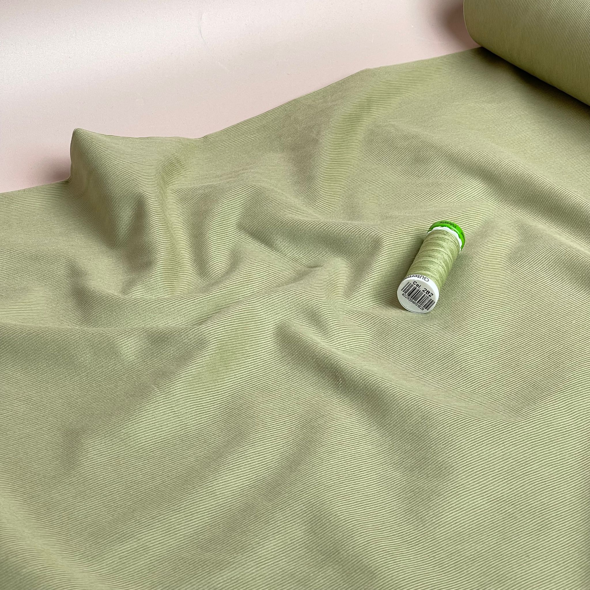 Avocado Green Cotton Needlecord