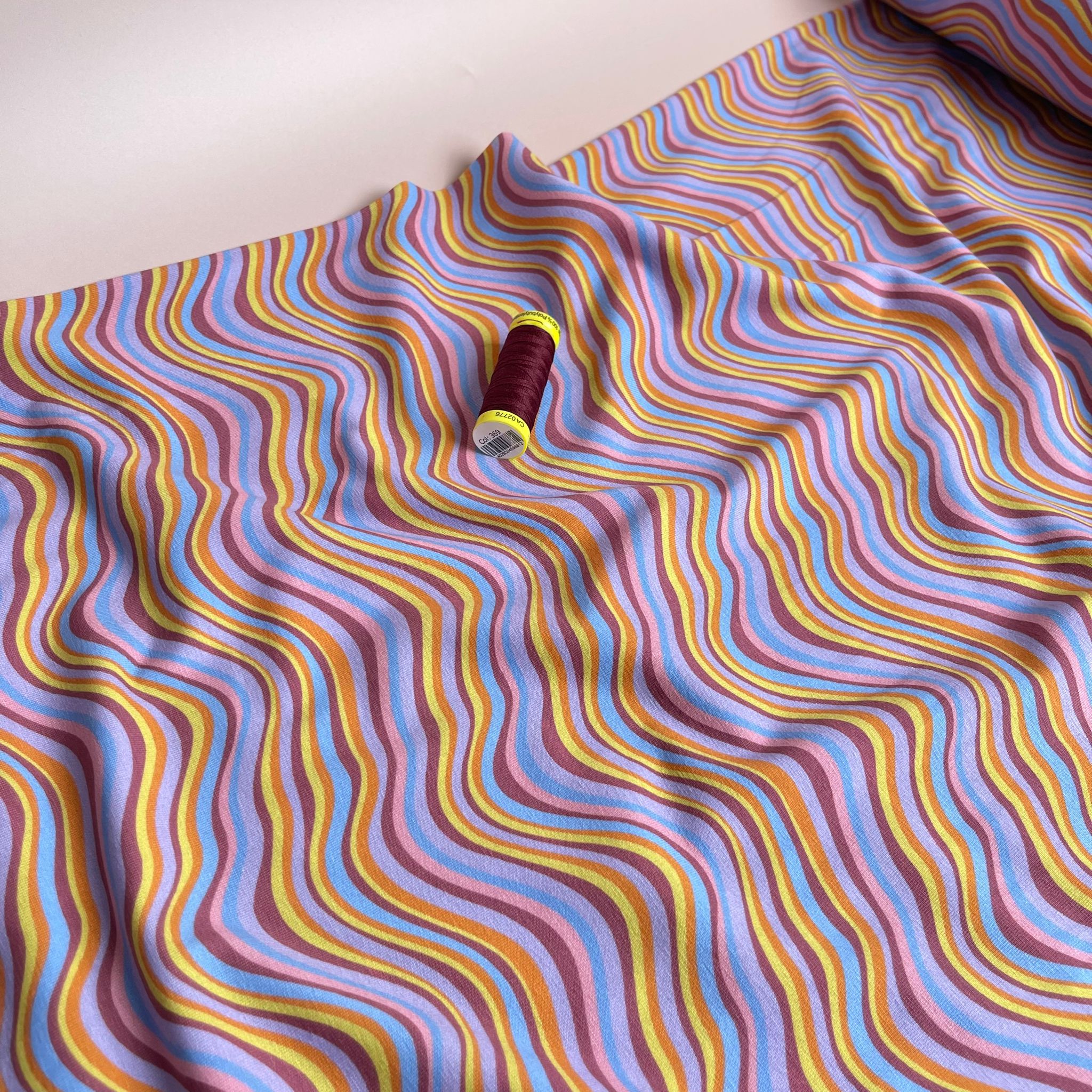 Danish Design - Rainbow Waves Cotton Jersey Fabric