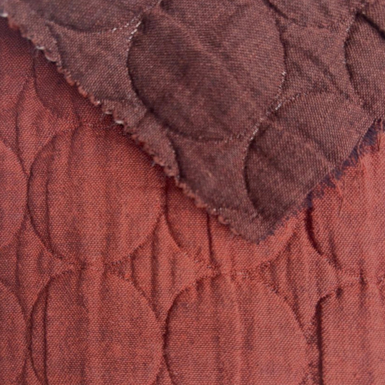Cousette - Circles Quilted Jacquard Fabric in Chocolate
