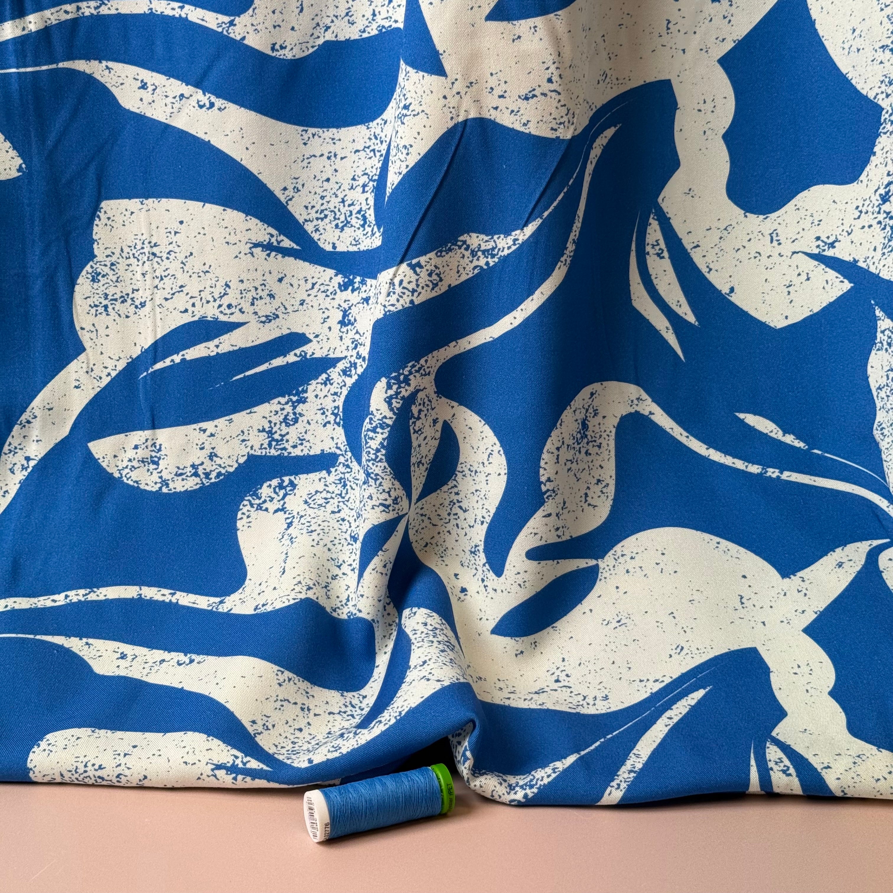 Light & Lush - Mediterranean Waves Viscose Twill Fabric
