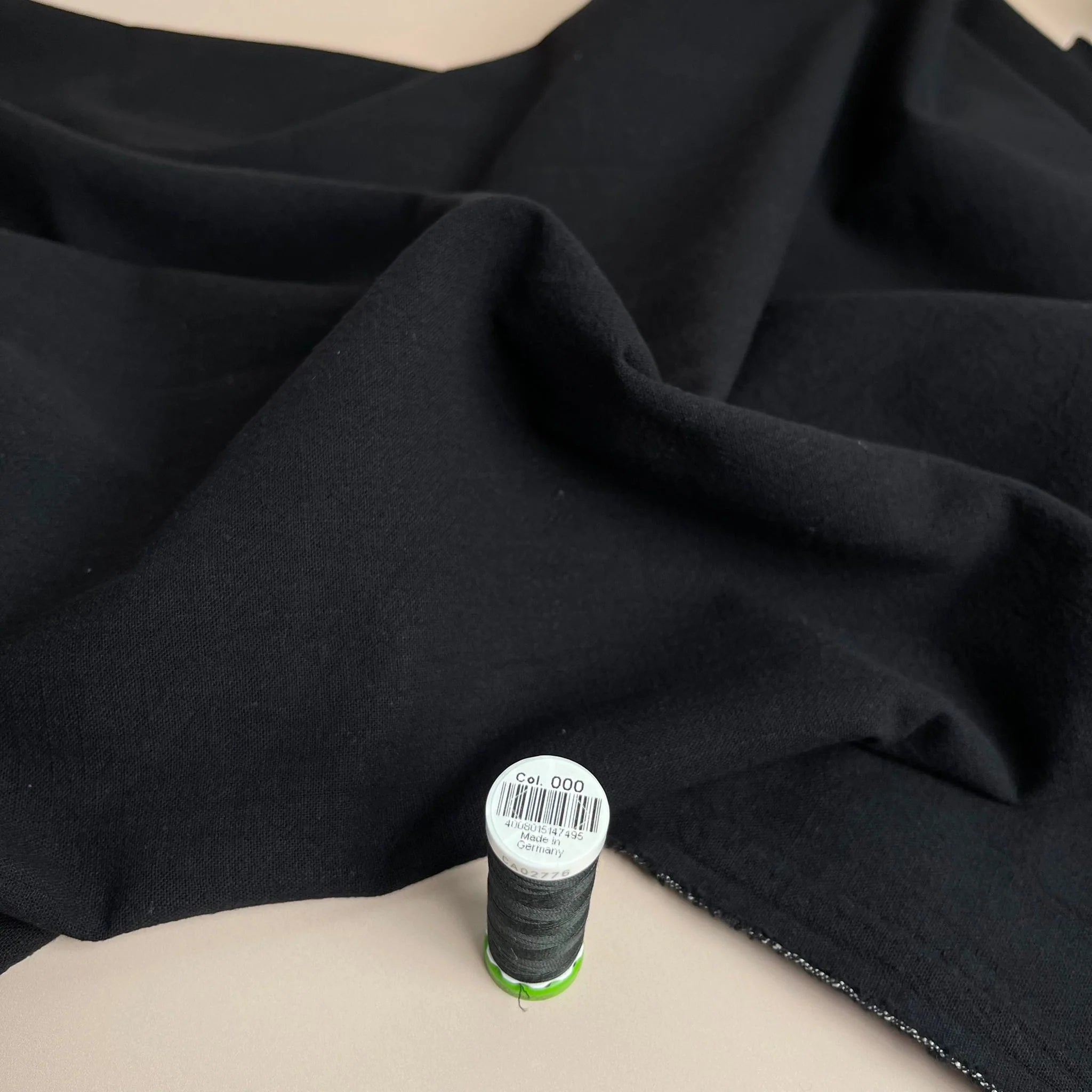 Sewing Kit - Free Range Slacks in Black Washed Cotton