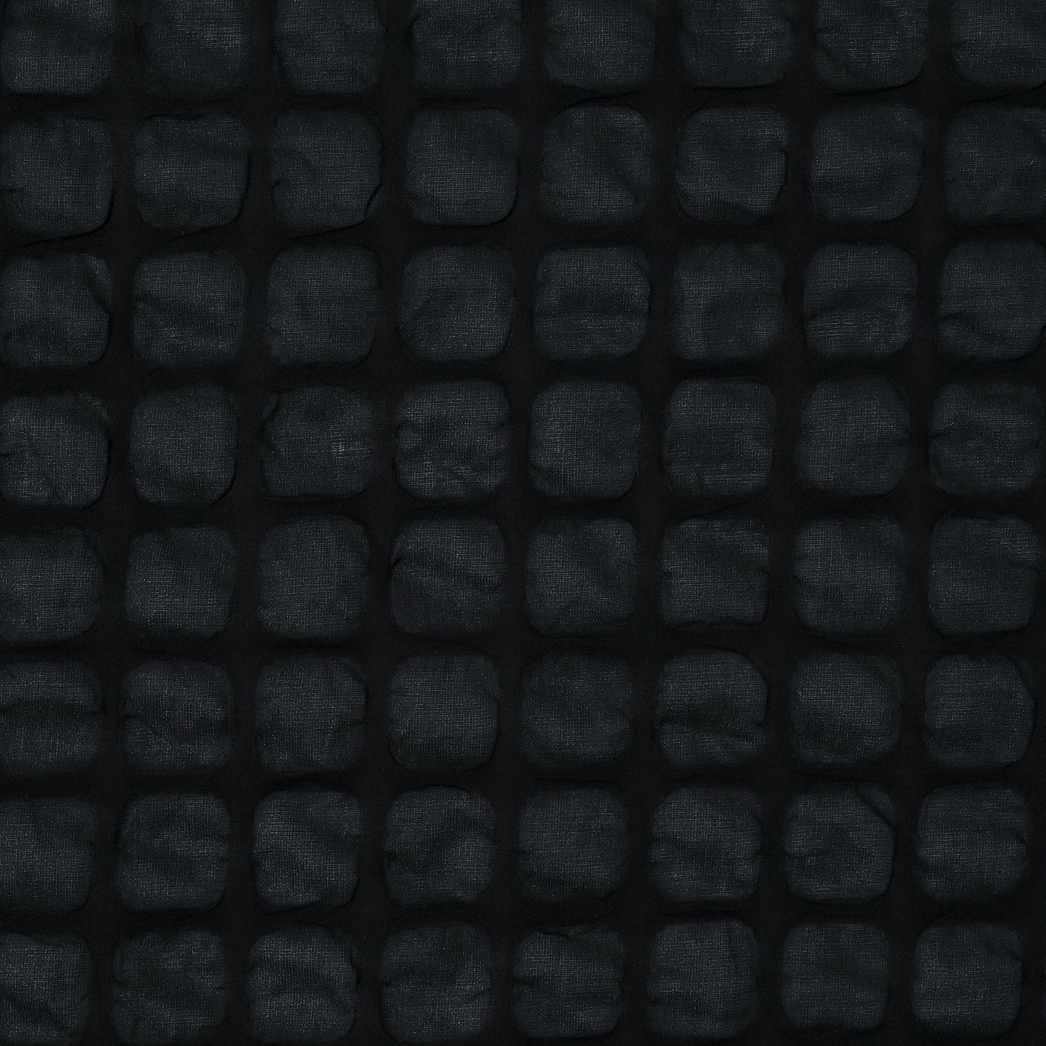 PRE-ORDER (arriving by mid October) - Kokka - Textured Waffle Squares Ripple Cotton Lawn in Black
