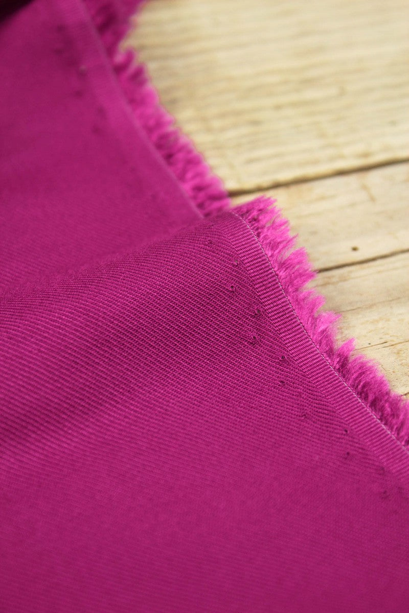 Églantine & Zoé - Plain Pink Magenta ECOVERO™ Viscose Twill Fabric