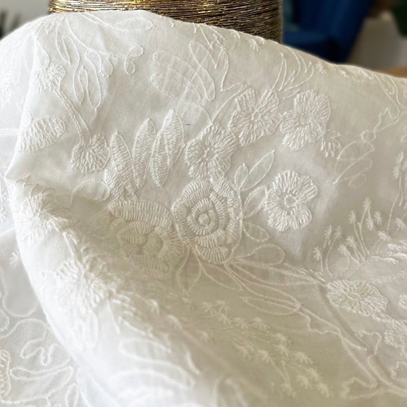 My Dress Made - Alba Embroidered Pure Cotton Fabric