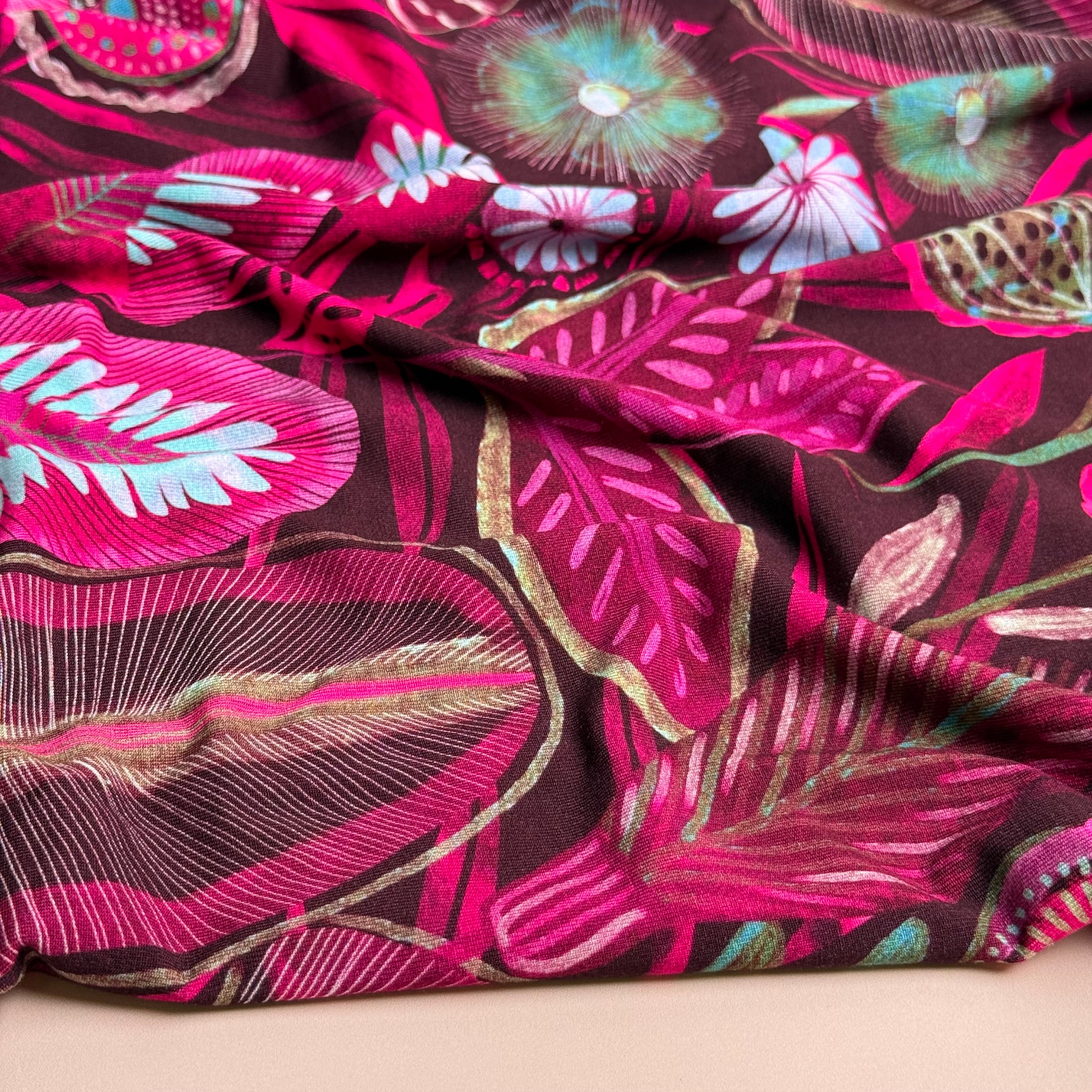 Botanical Blooms Viscose Jersey Fabric