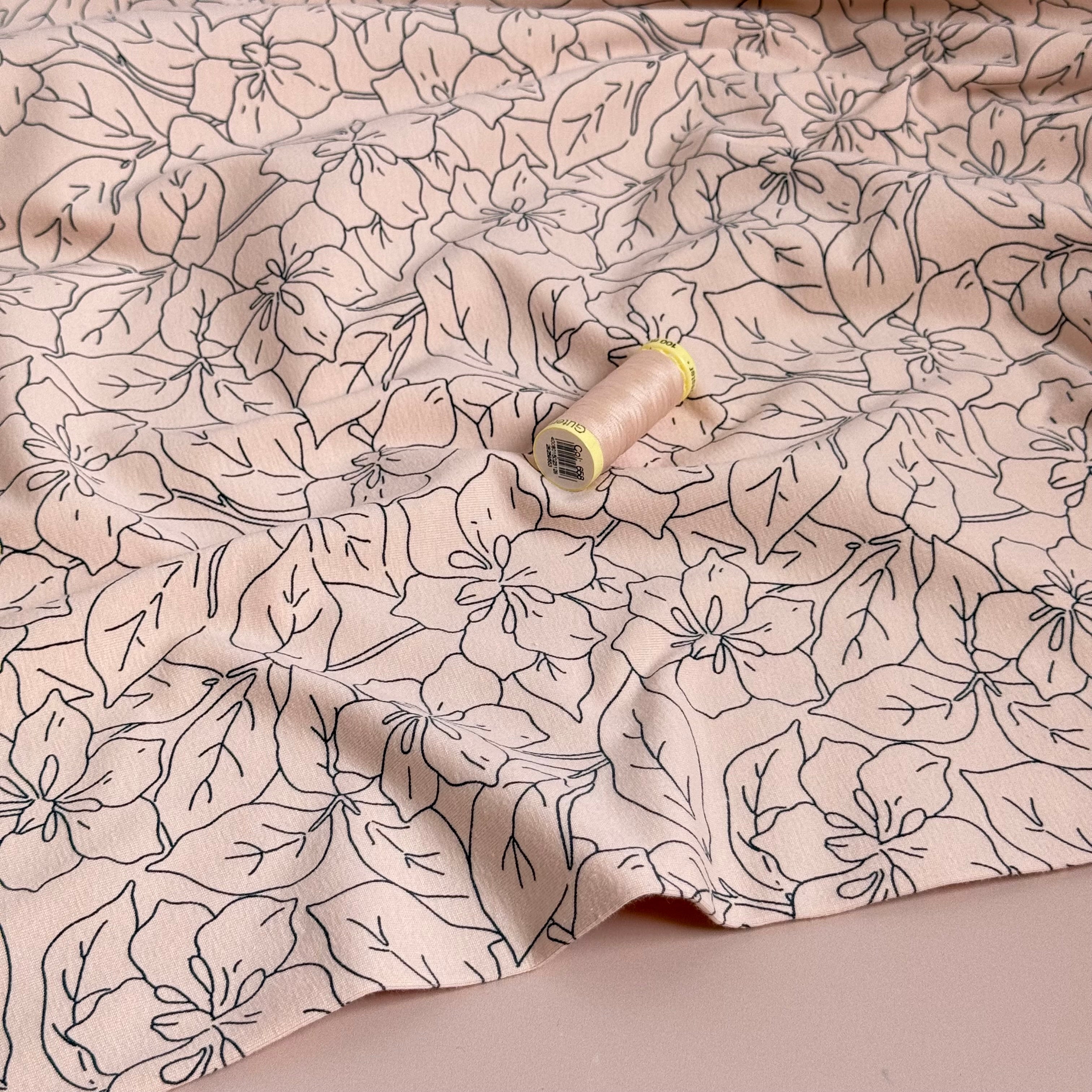 Cherry Blossom Blush Cotton Jersey