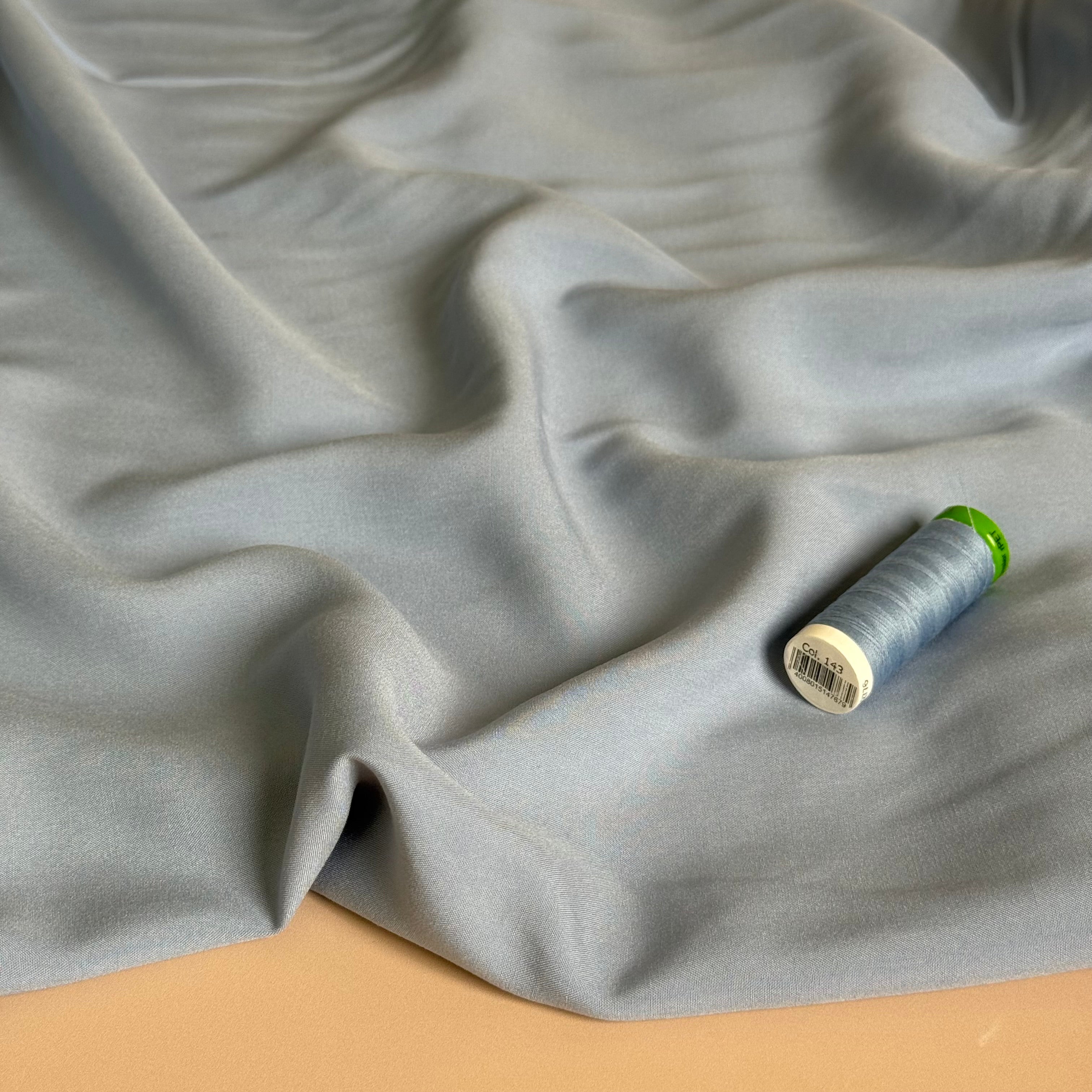 Elegance Baby Blue Plain ECOVERO Viscose Fabric