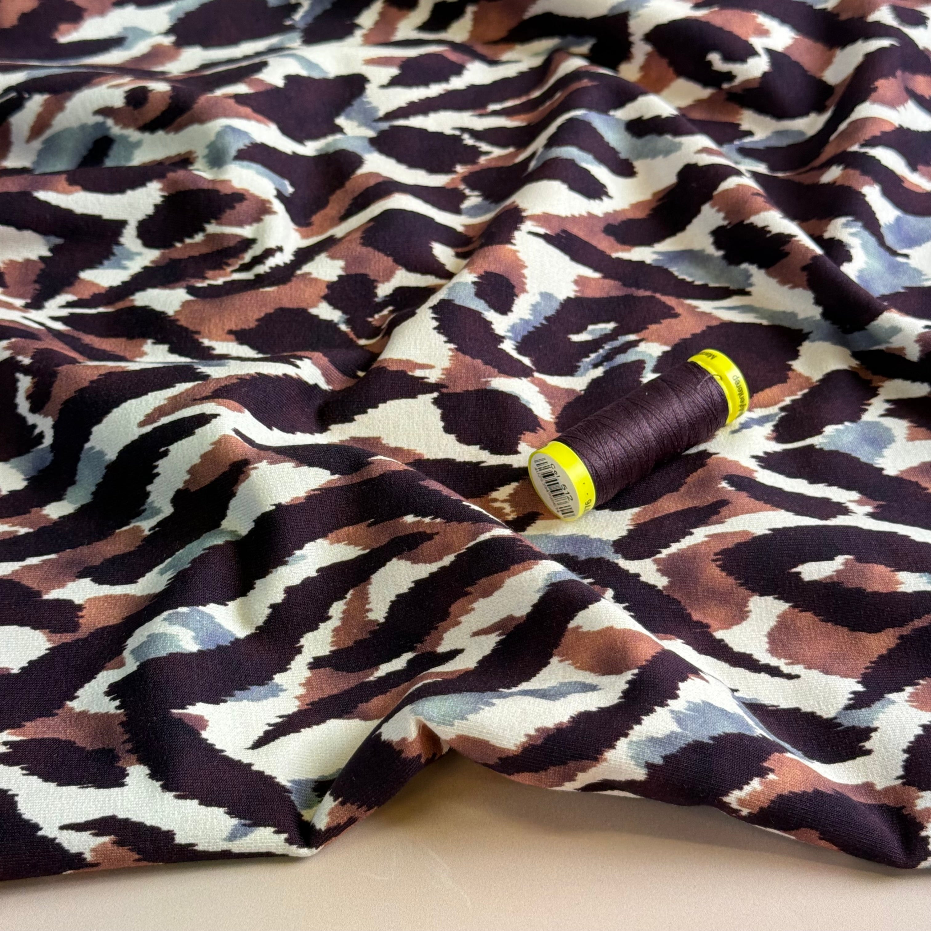 Painterly Wildwood Cotton French Terry