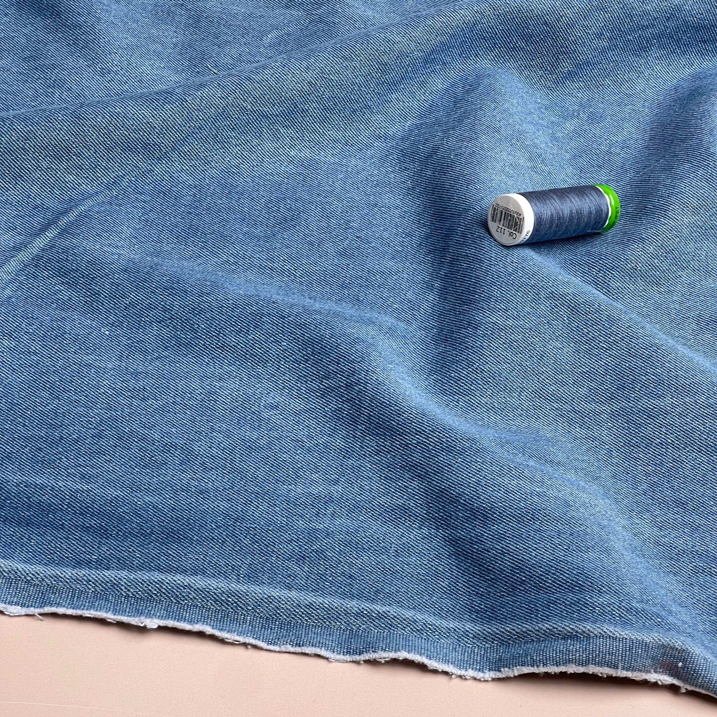 Deadstock Light Blue Cotton 10oz Denim