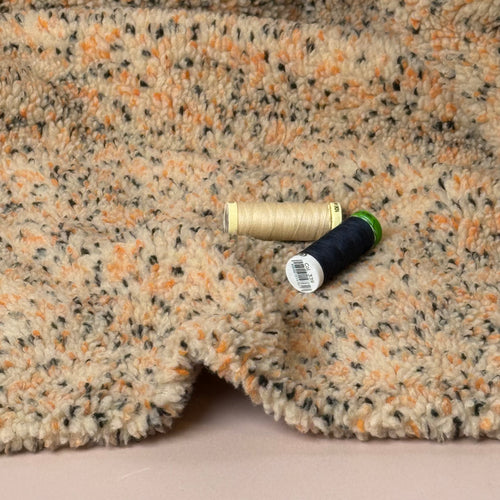 Speckles Beige Teddy Coating Fabric
