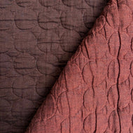 Cousette - Circles Quilted Jacquard Fabric in Chocolate