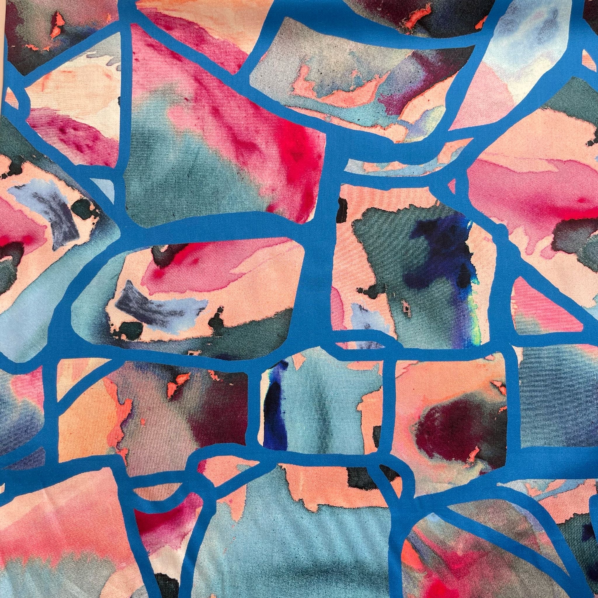 Nerida Hansen - Resonate Cobalt Cotton Sateen Fabric