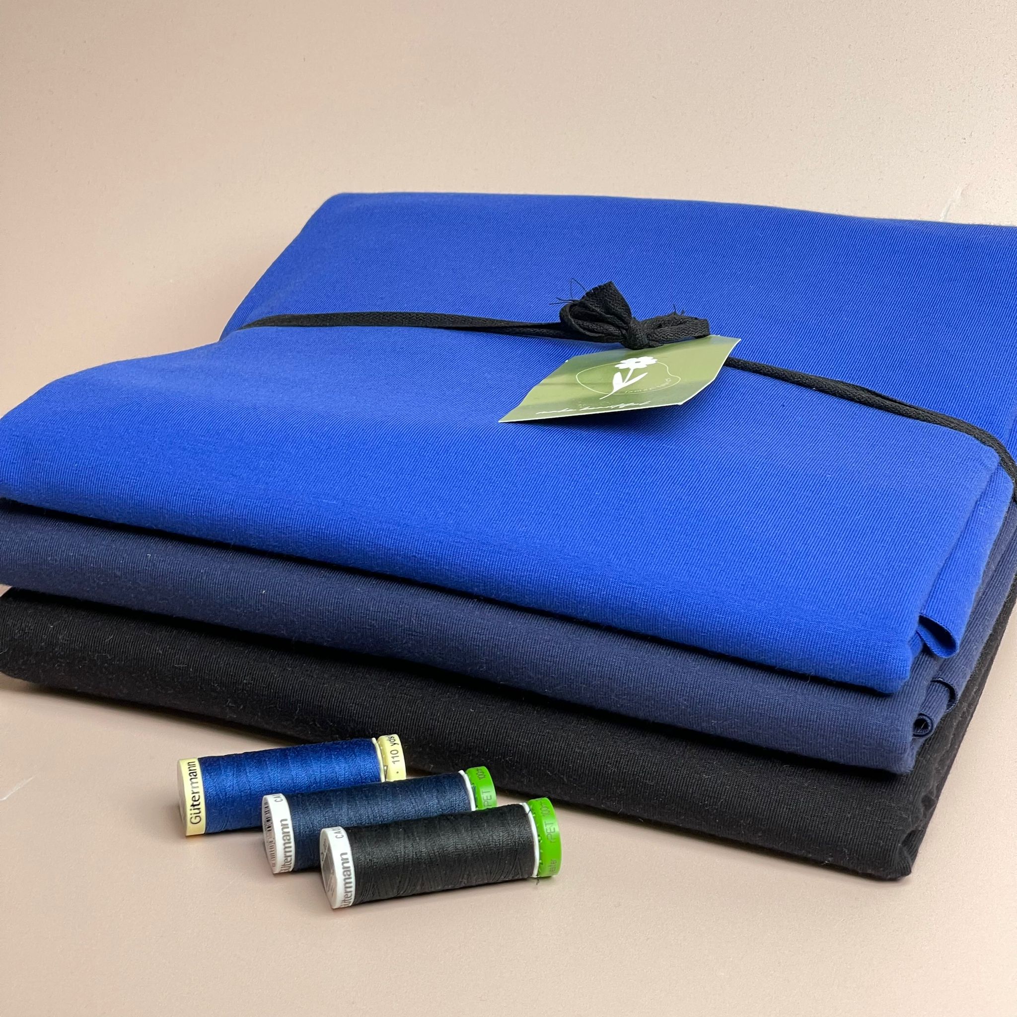 Colour Bundles - Classic Blues Essential Chic Cotton Jersey Fabrics