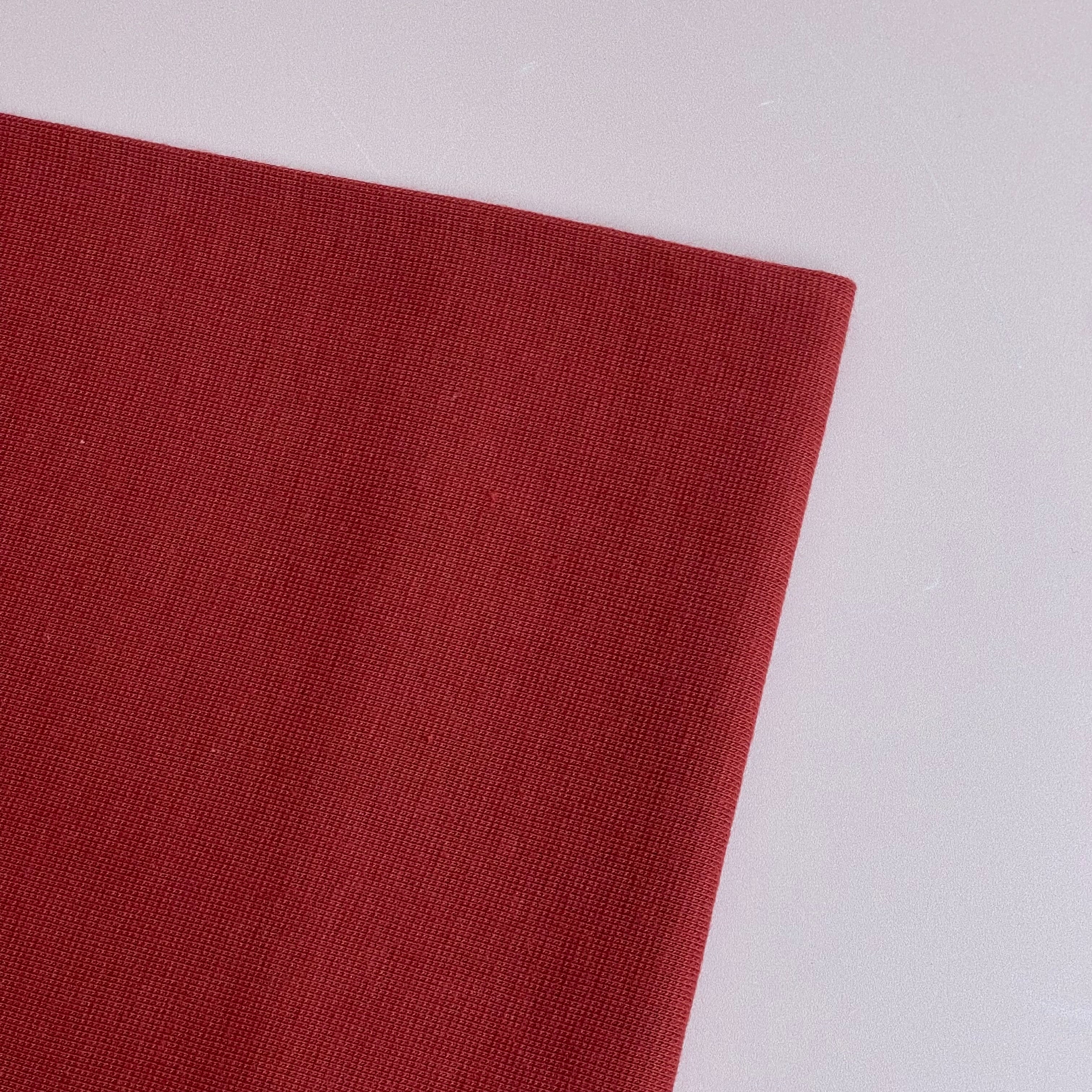 Terracotta Tubular Cotton Cuff Ribbing Fabric