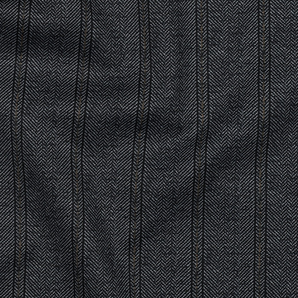 Herringbone Navy Ponte Roma Double Knit Fabric