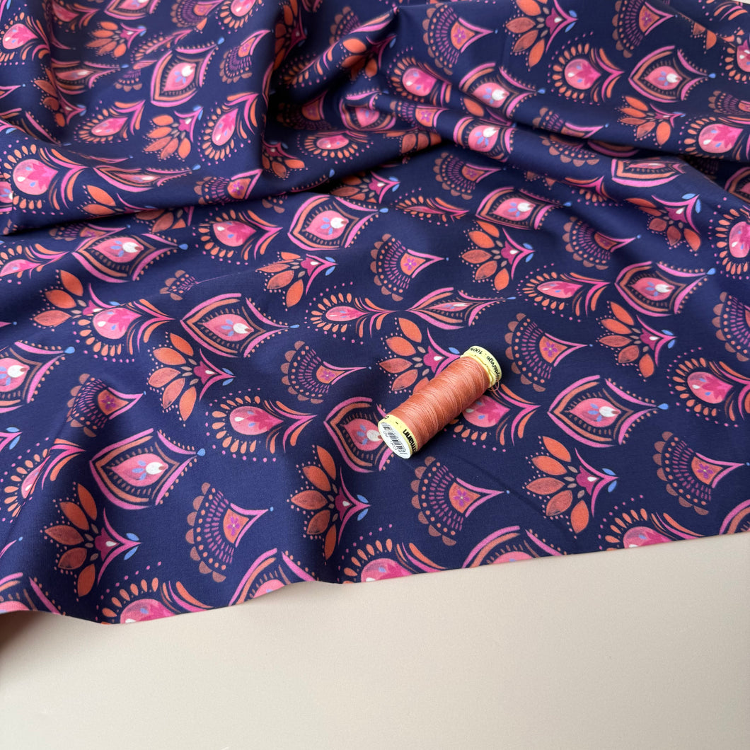 Ornament Flowers Fine Cotton Poplin Fabric
