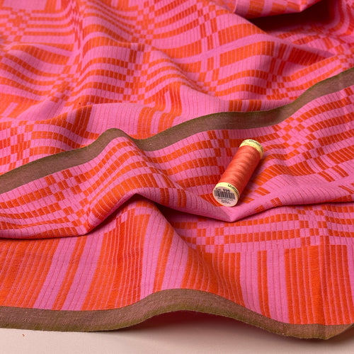 Fableism Supply Co - Pink & Red Astrid Weave Yarn Dyed Cotton from Swedish Holidays