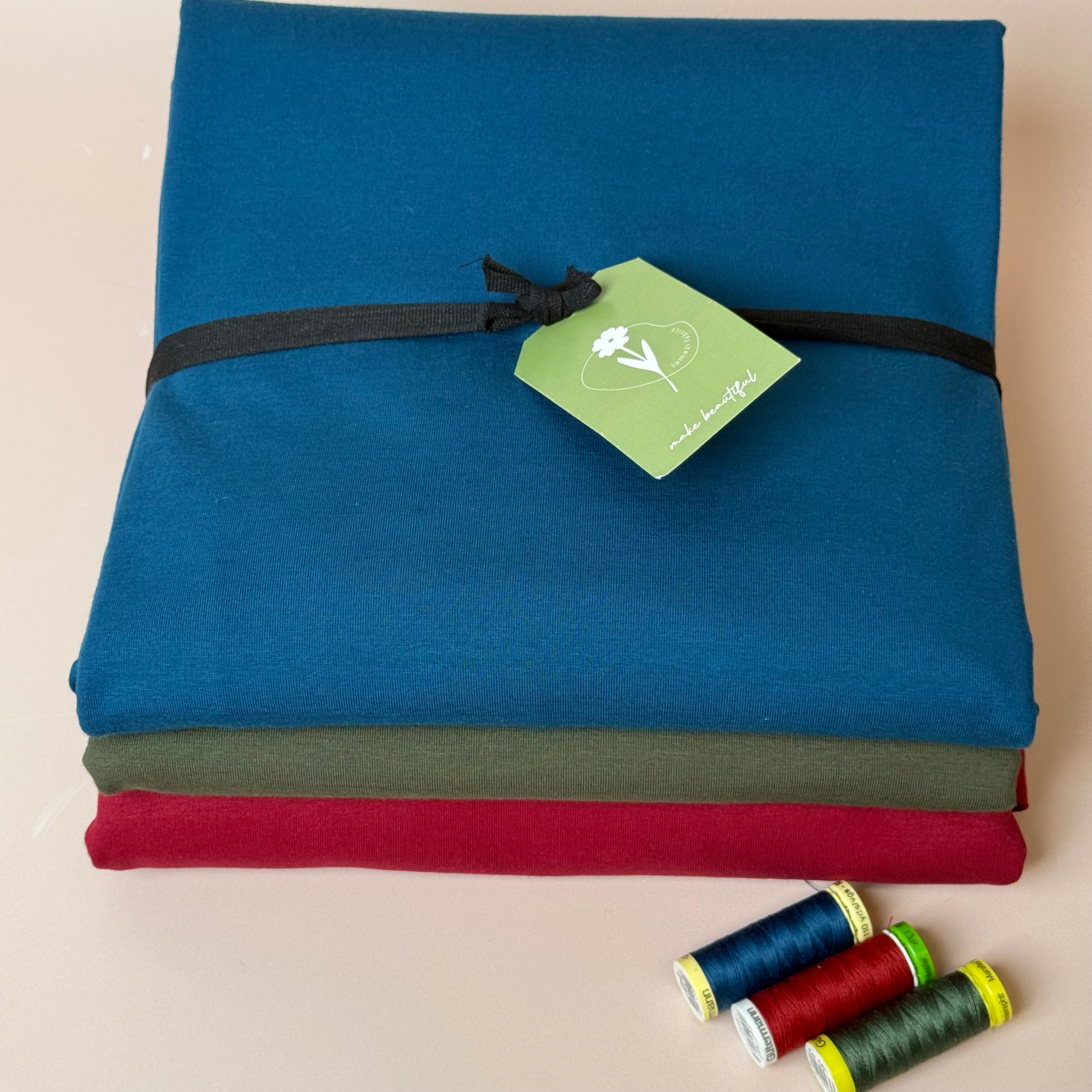 Colour Bundles - Jewel Toned Essential Chic Cotton Jersey & Sweat-shirting Fabrics