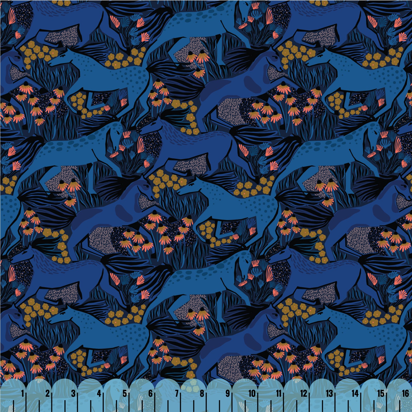 Cloud 9 Fabrics - Wild Horses from Wildscape Modal Rayon