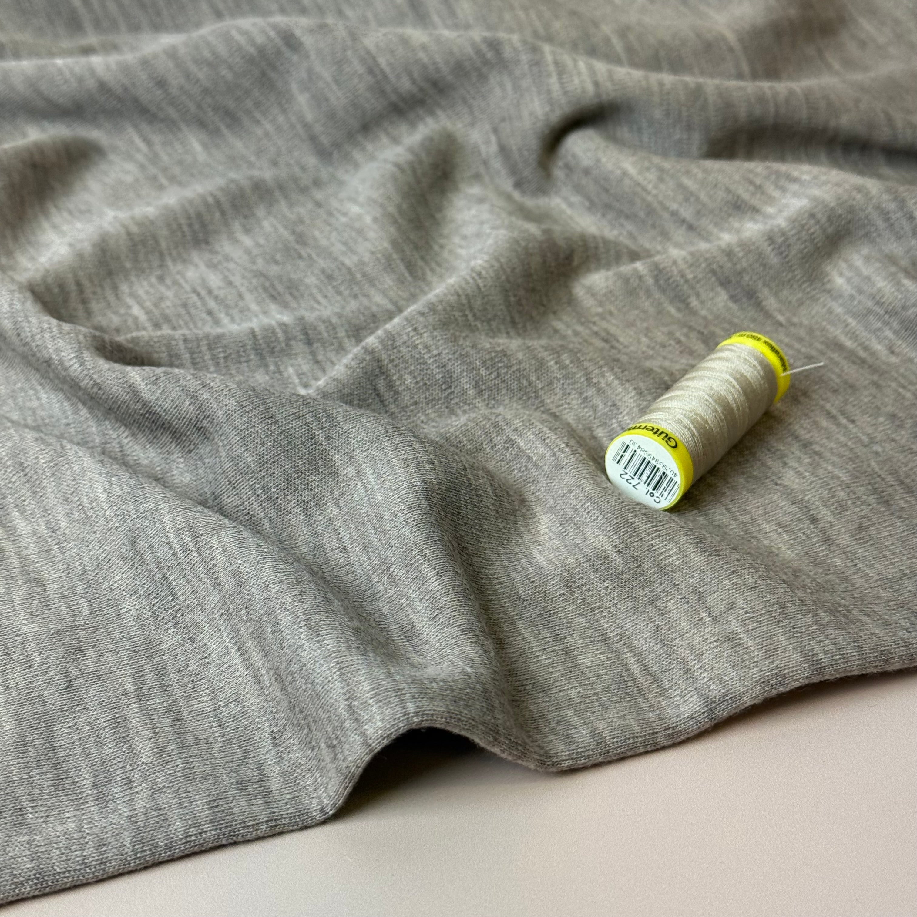 Pure Merino Wool Sweater Knit in Sand Melange