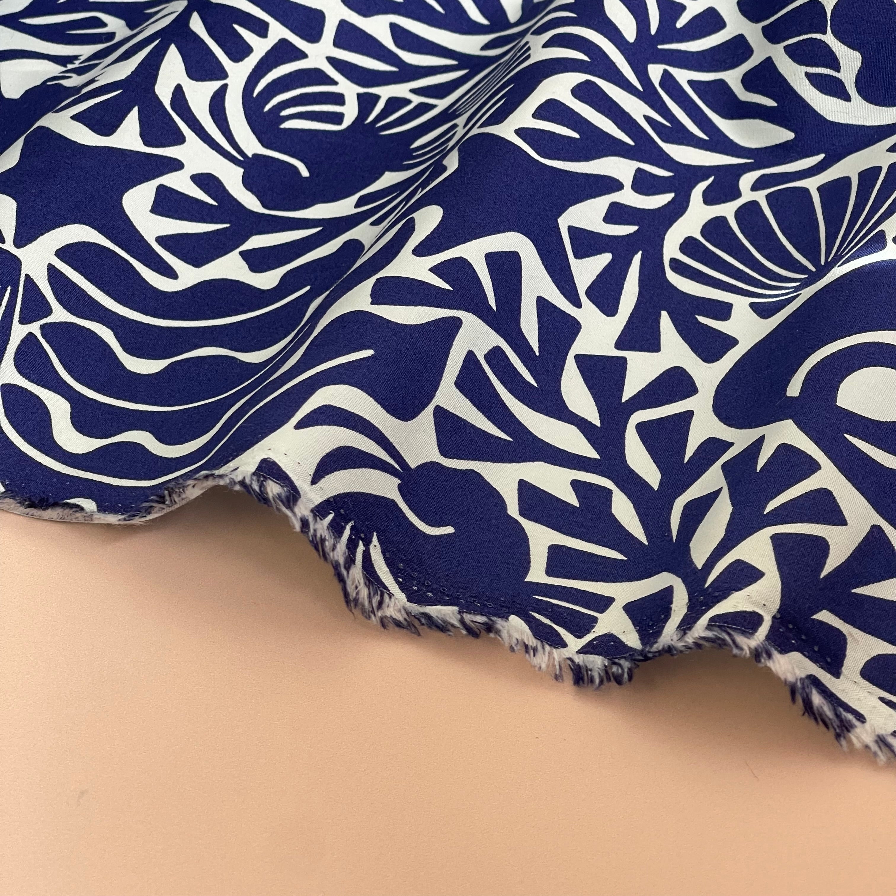 Ex-Designer Deadstock - Call of the Ocean Cotton Poplin Fabric