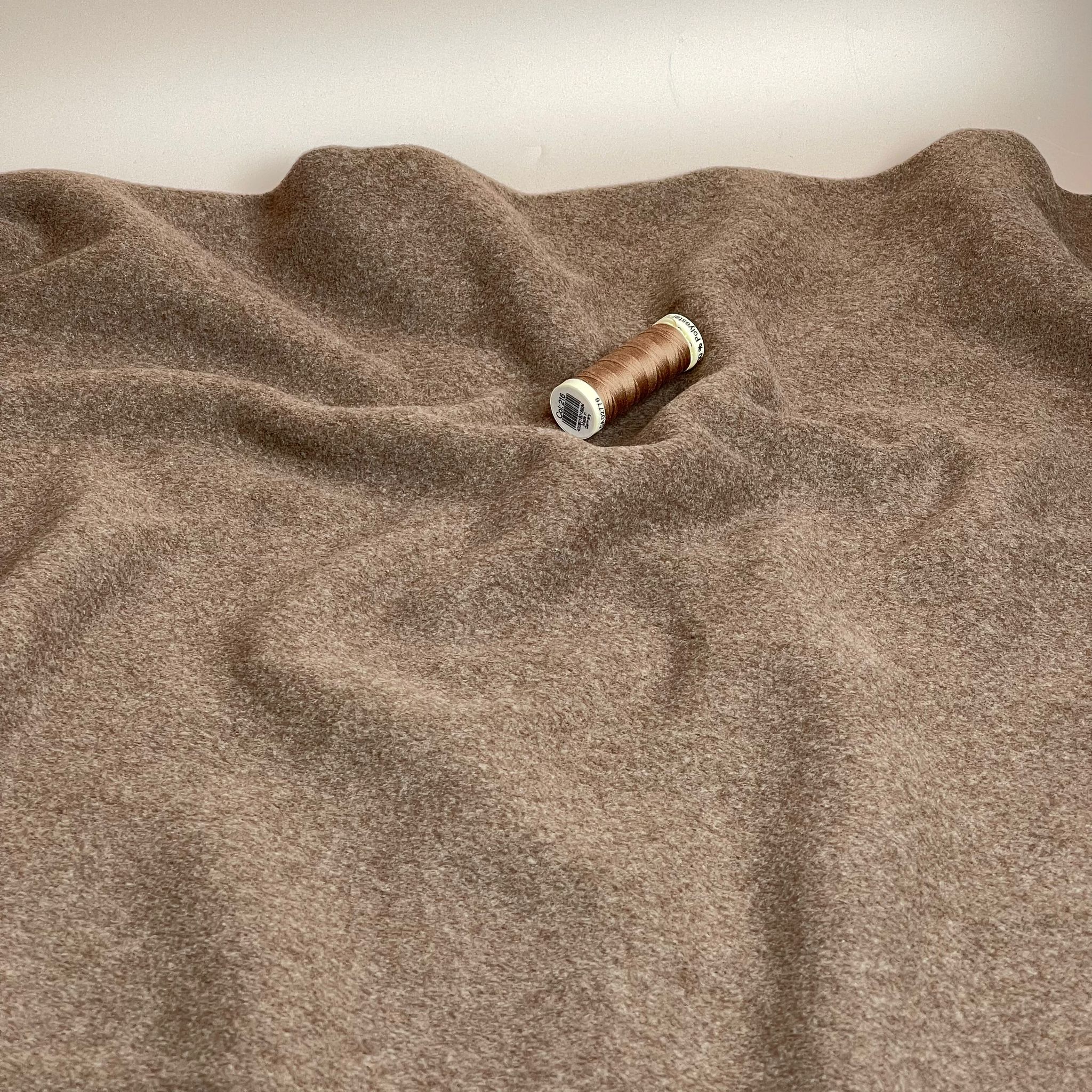 REMNANT 0.96 Metre - Pure Organic Cotton Fleece in Mocha Mousse