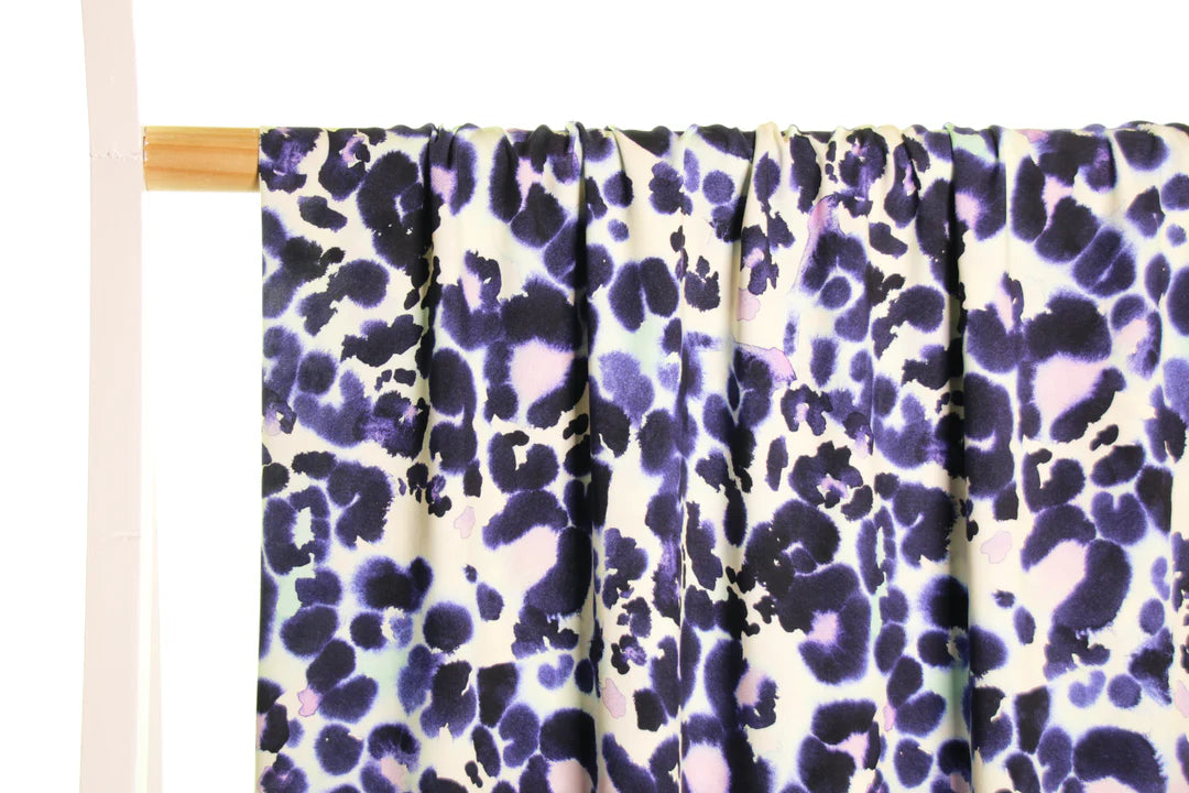 Atelier Jupe - Blue Animal Print Viscose Fabric