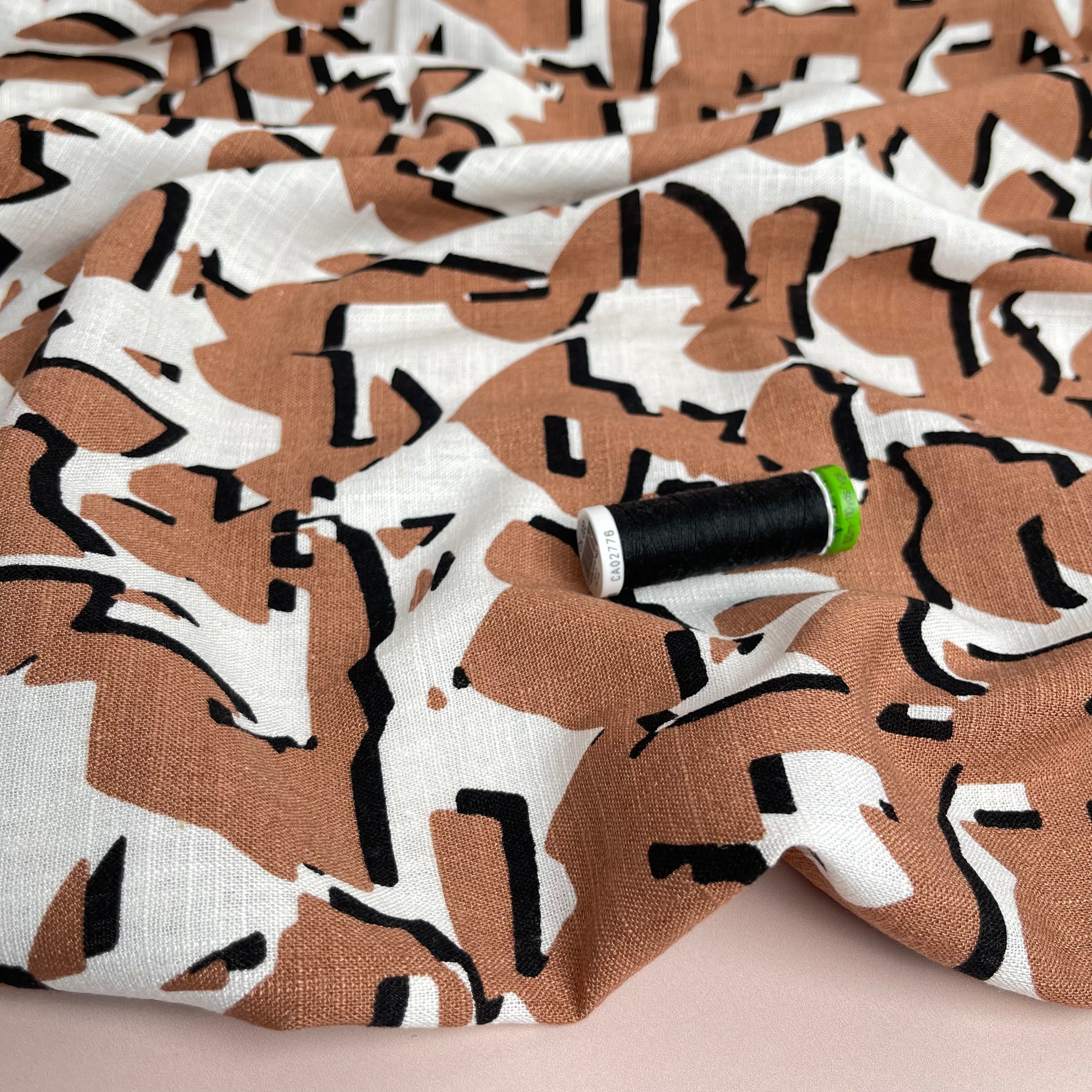 Shapes Sienna Linen Viscose Blend Fabric