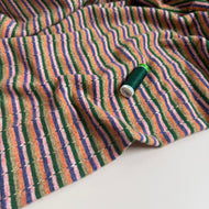 REMNANT 0.92 Metre - Autumn Stripes Wool Blend Knitted Jacquard
