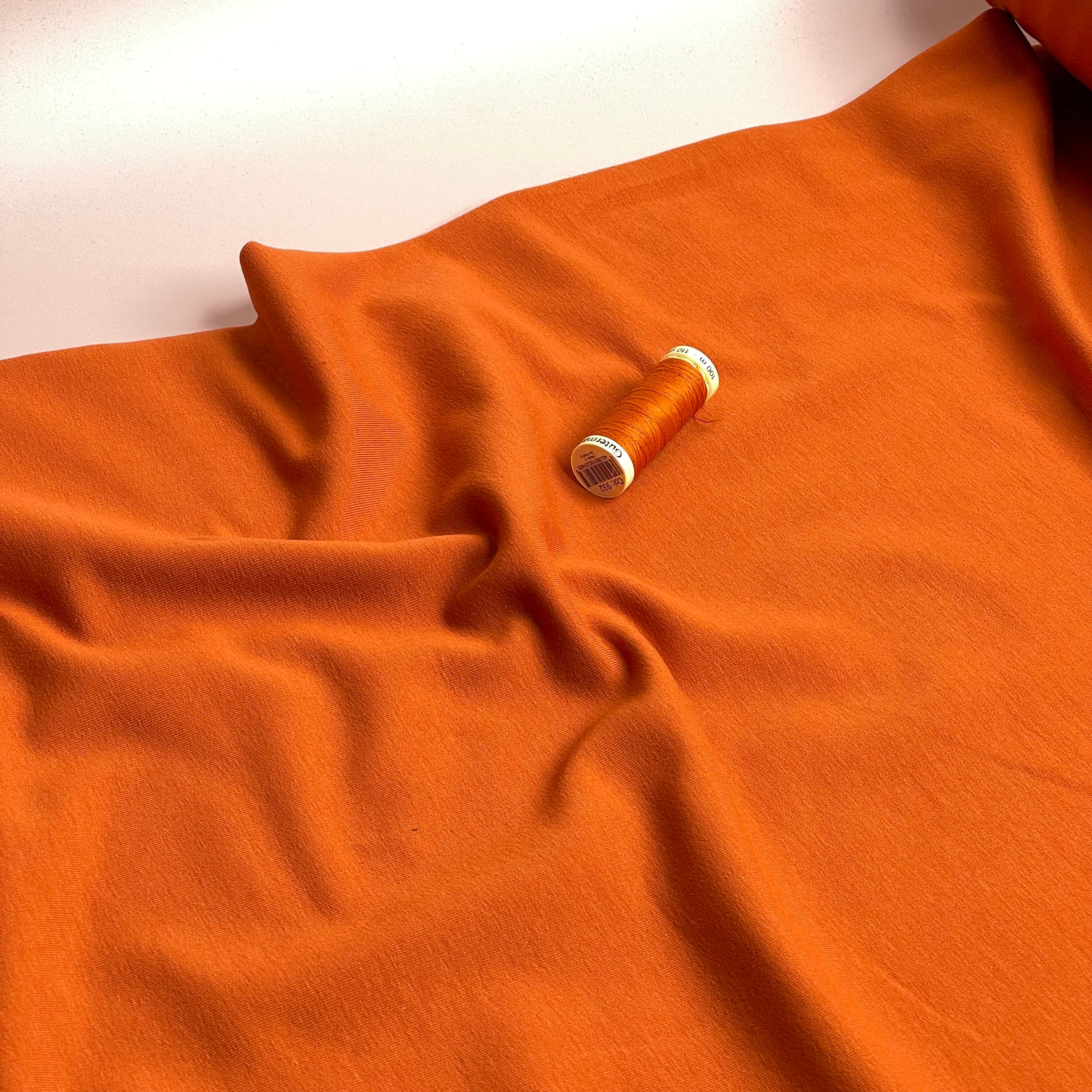 Brushed Cotton Sweat-shirting in Autumn Spice