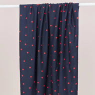 Mind The MAKER - Jolly Dot Indigo Night ECOVERO™ Viscose Crepe Fabric