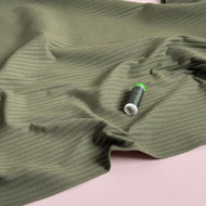Olive Green Cotton Ribbed Jersey