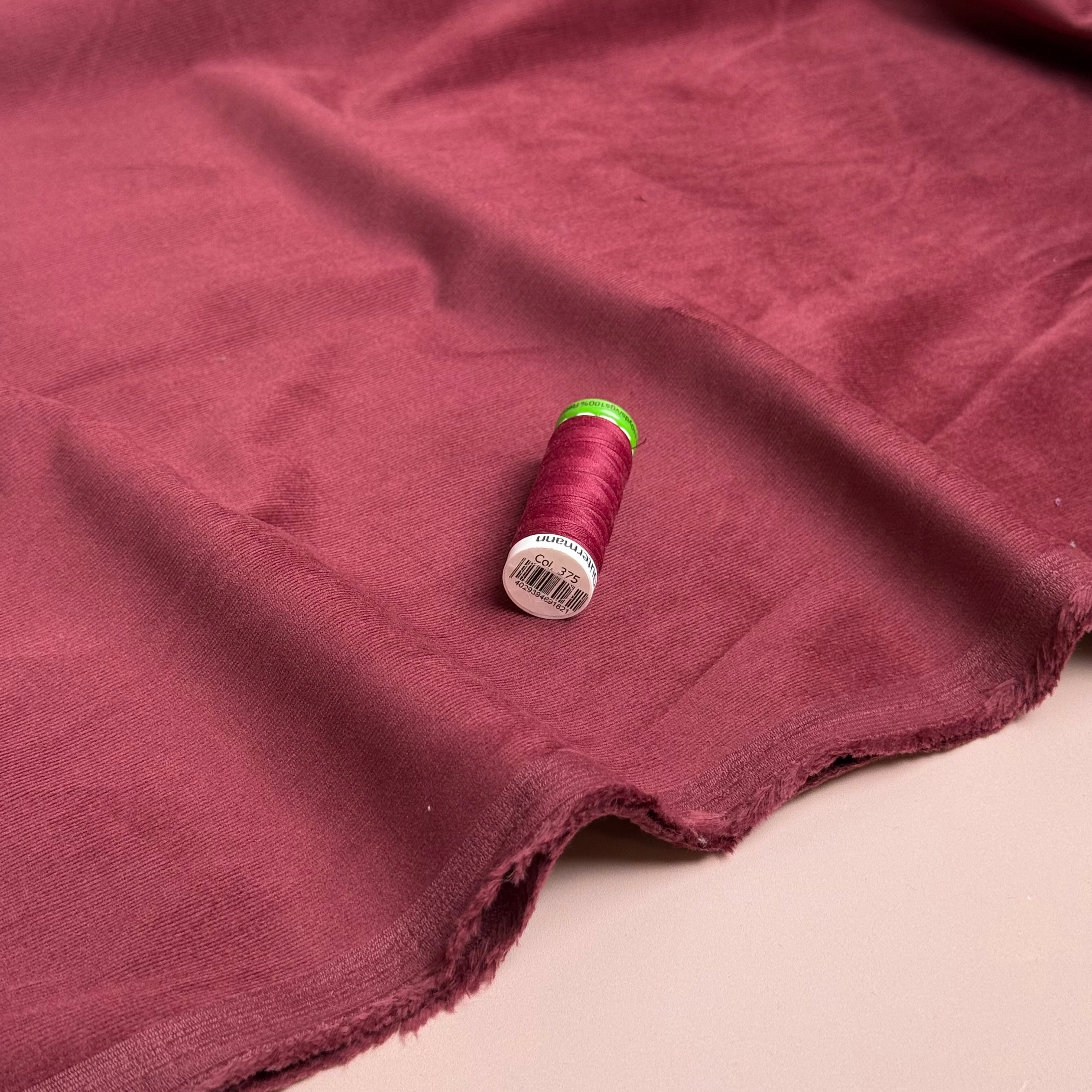 28 Wale Cotton Needlecord in Burgundy with Stretch