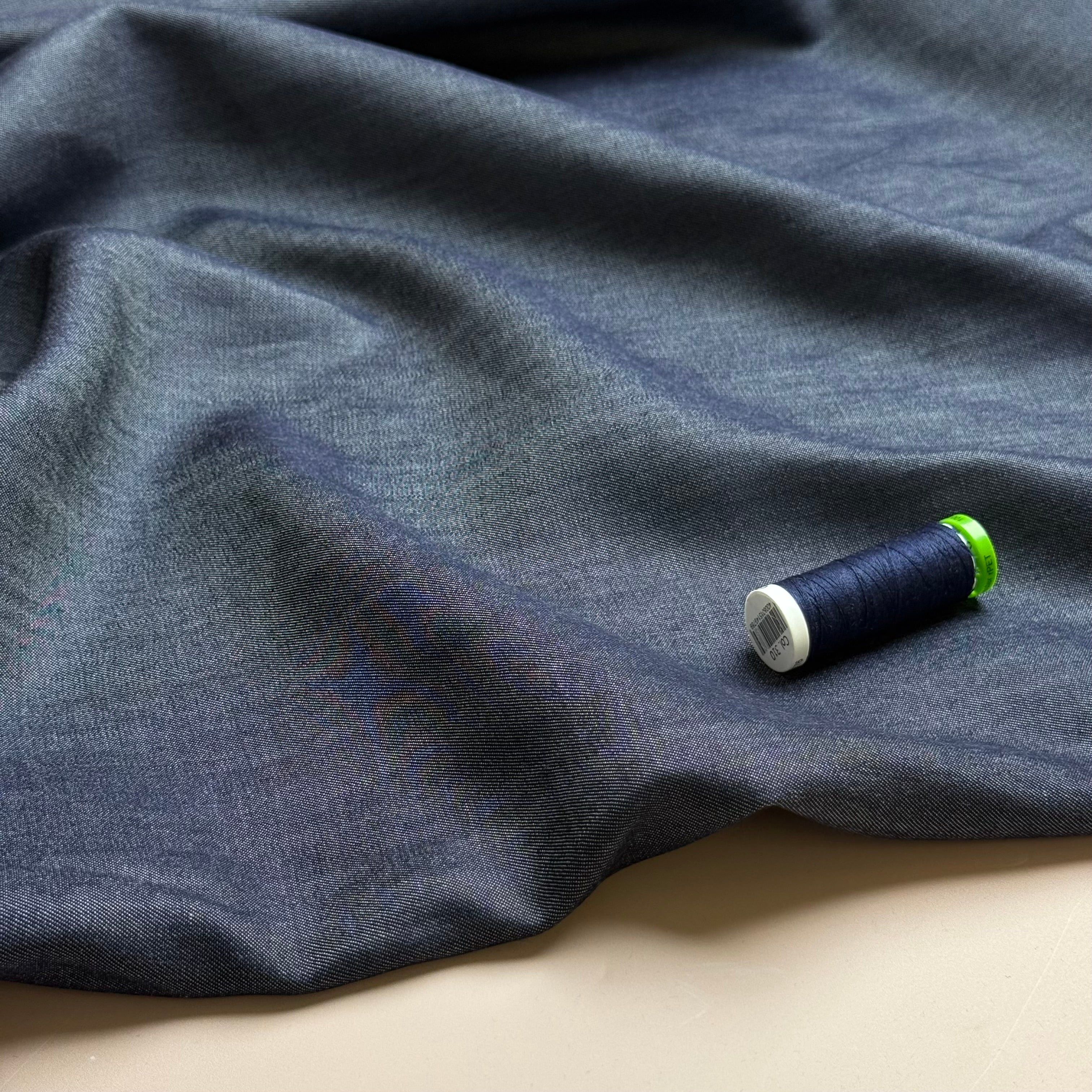 Deadstock - Lightweight Denim with TENCEL™ Lyocell Fibres in Indigo