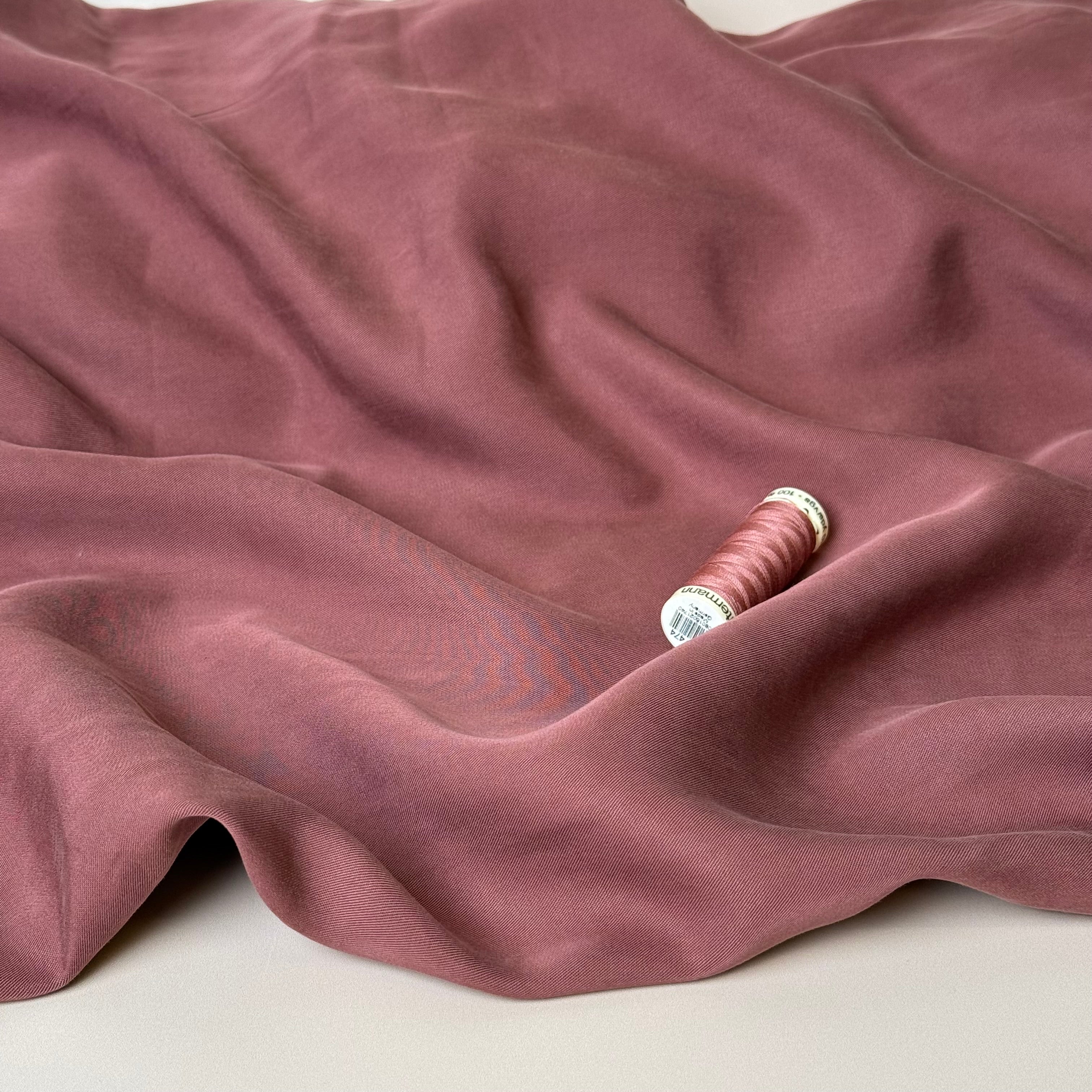 Lush in Pink Clay TENCEL™ Lyocell Sandwashed Twill