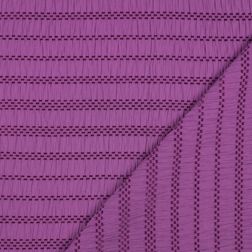 Chenille Jacquard Fabric in Cerise